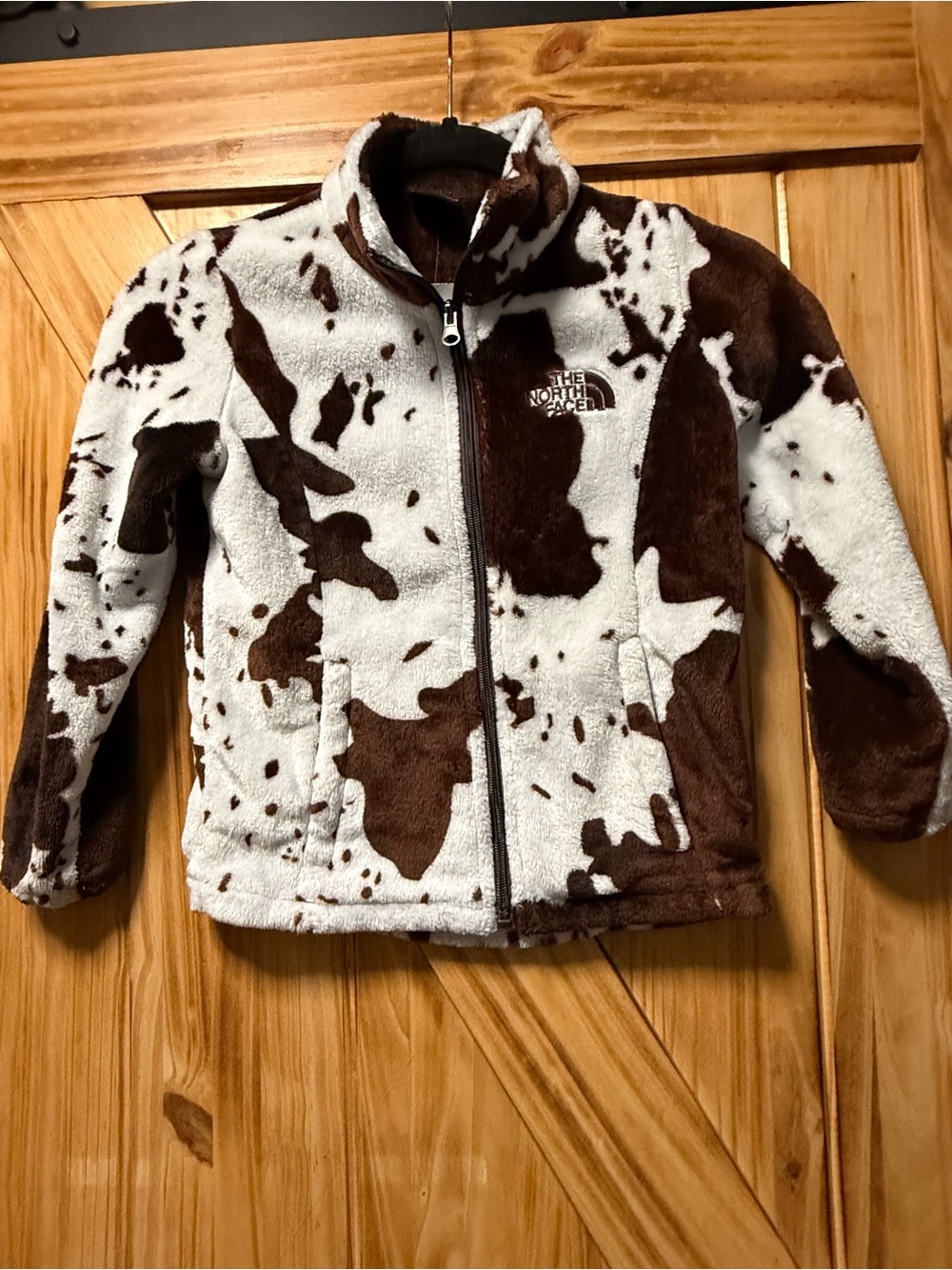 The North Face Kids Brown & White Cowprint Fleece Jacket